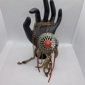 Bohemian medallion necklace